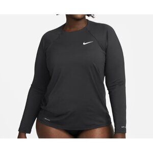 Nike Essential Dri-FIT Nessa376 Hydroguard Swim Top Black ( 3X )